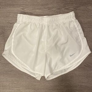 White Nike Running Shorts